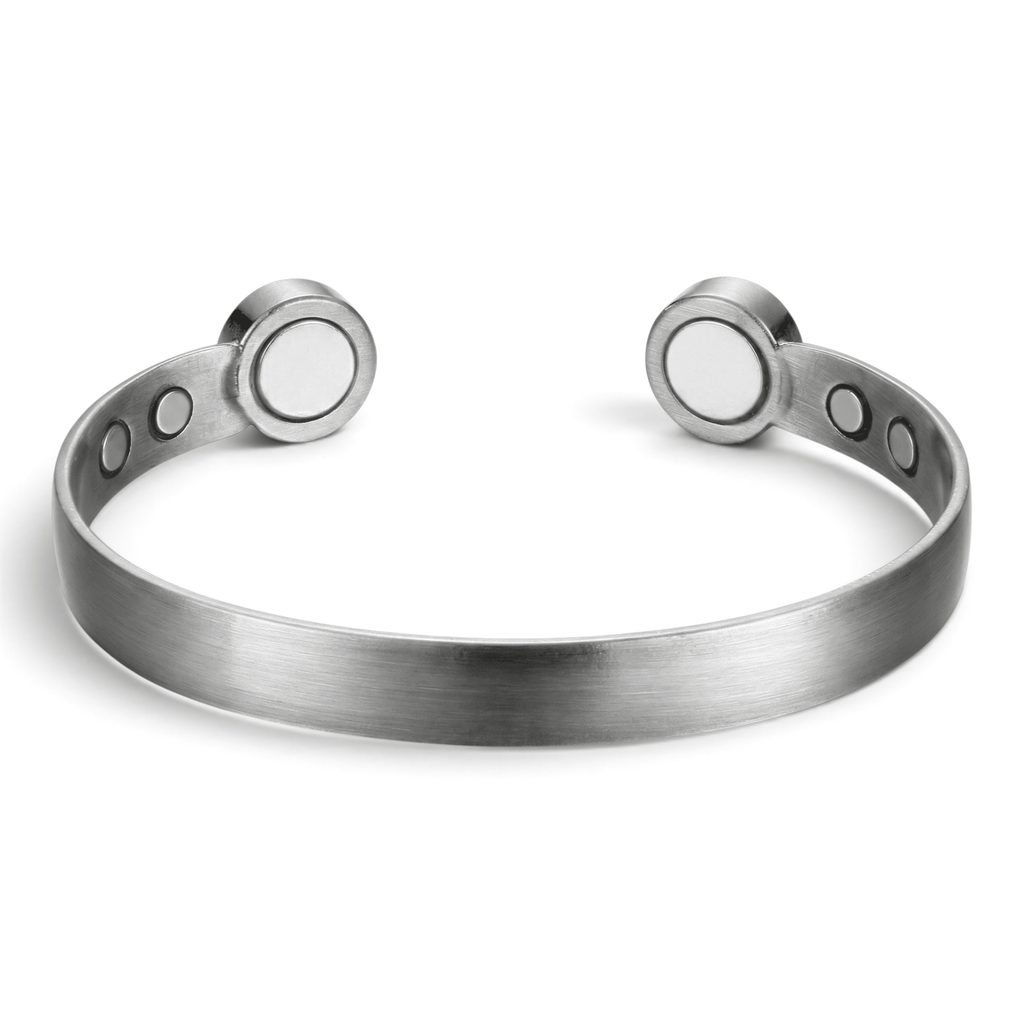Bio Magnetic Brushed Silver Electroplated Pure Copper Bracelet - Karoo Earth