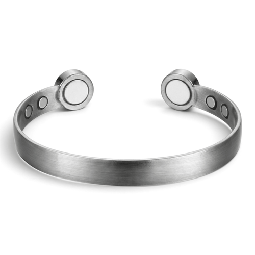 Bio Magnetic Brushed Silver Electroplated Pure Copper Bracelet - Karoo Earth