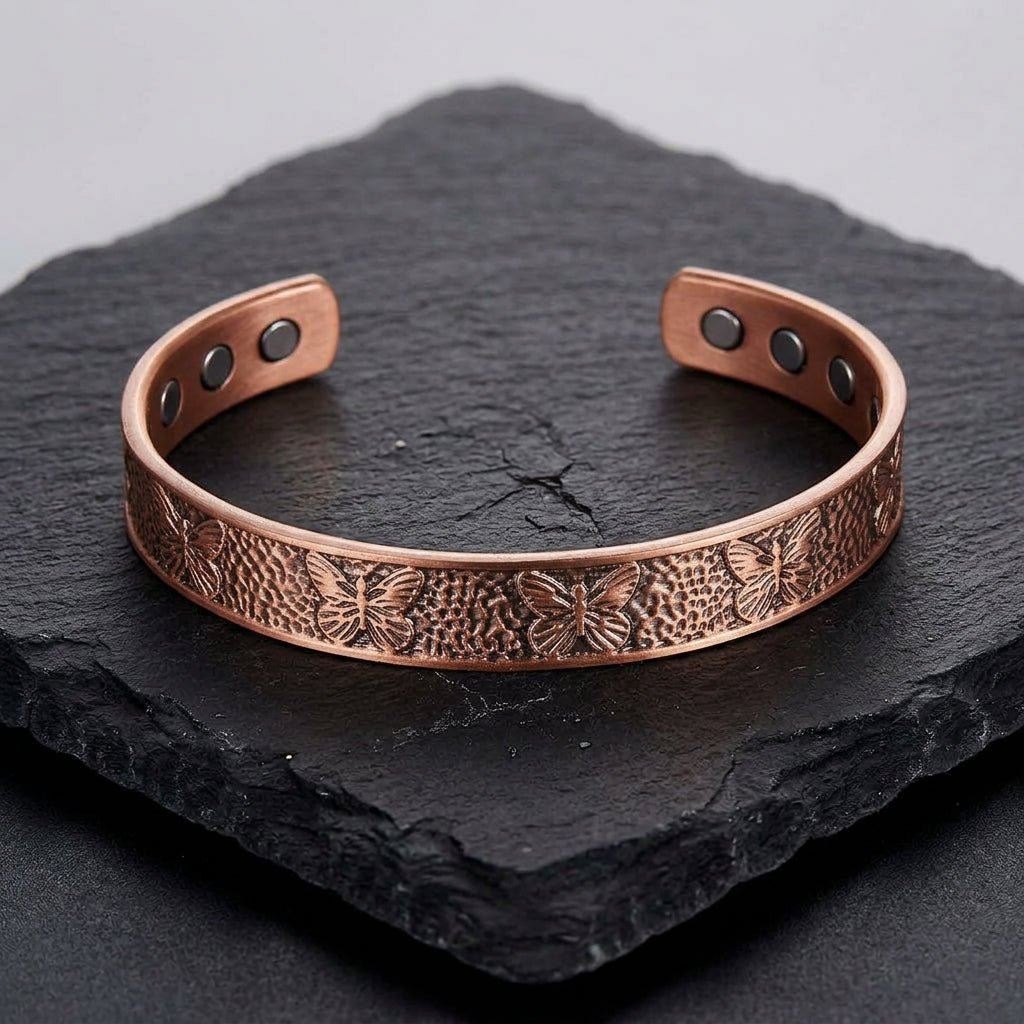 Bio Magnetic Butterfly Design Pure Copper Bracelet - Karoo Earth