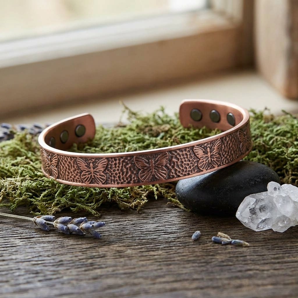 Bio Magnetic Butterfly Design Pure Copper Bracelet - Karoo Earth
