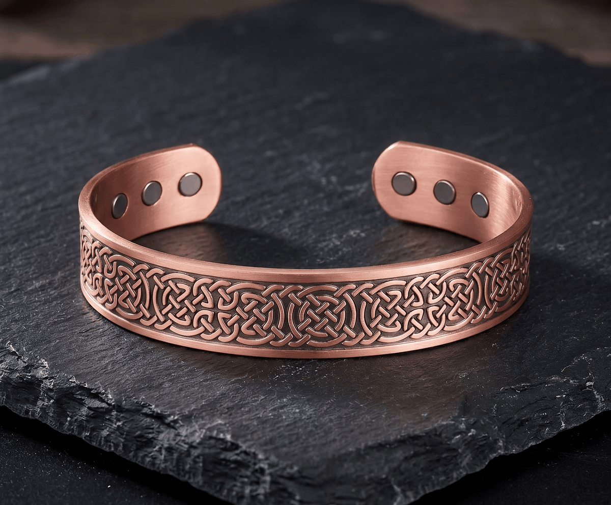 Bio Magnetic Celtic Pattern Pure Copper Bracelet - Karoo Earth