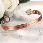 Bio Magnetic Copper Therapy Bangle with 6 Ultra Strength Magnets - Karoo Earth