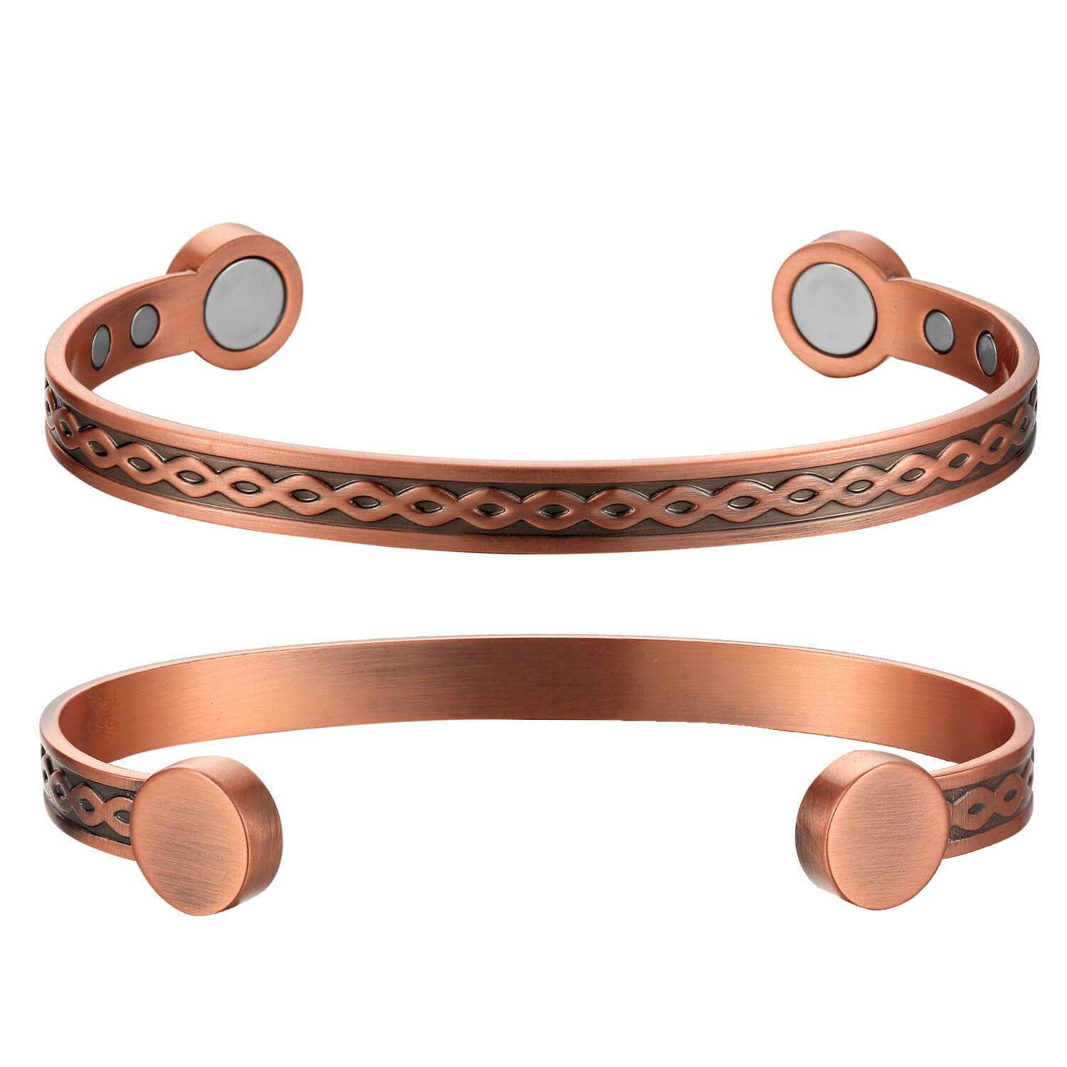 Bio Magnetic Copper Therapy Bangle with 6 Ultra Strength Magnets - Karoo Earth
