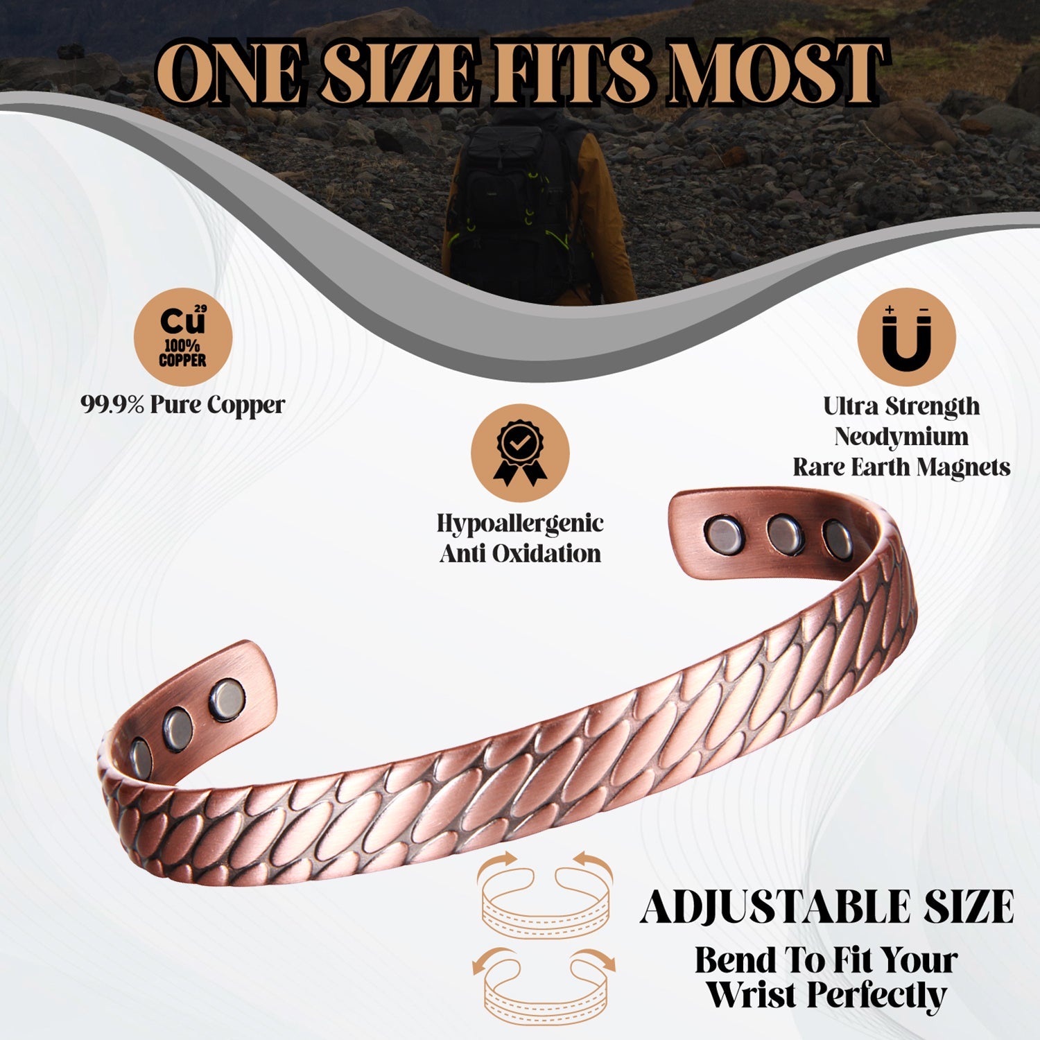 Bio Magnetic Copper Therapy Bracelet - Karoo Earth