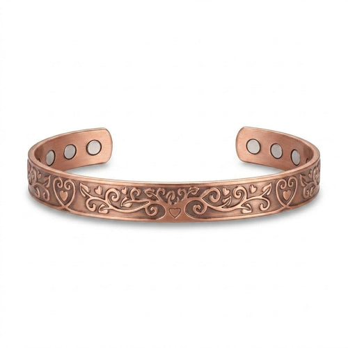 Bio Magnetic Double Heart Ladies Pure Copper Bracelet - Karoo Earth