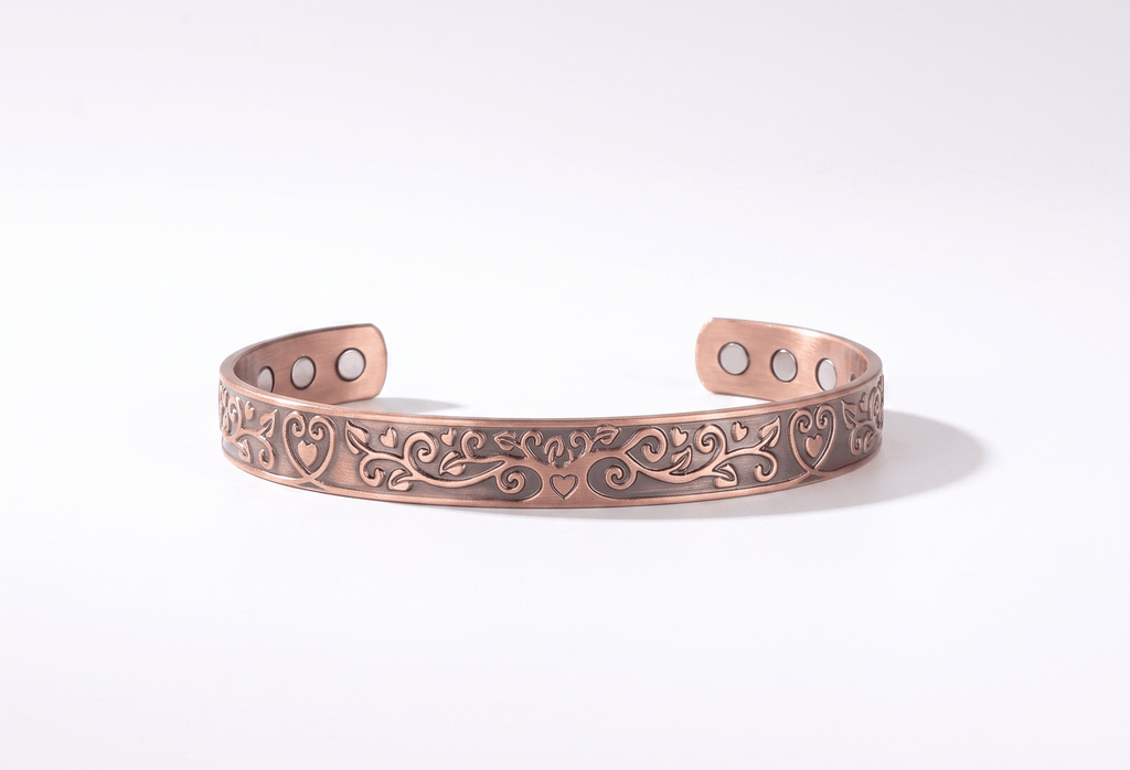 Bio Magnetic Double Heart Ladies Pure Copper Bracelet - Karoo Earth