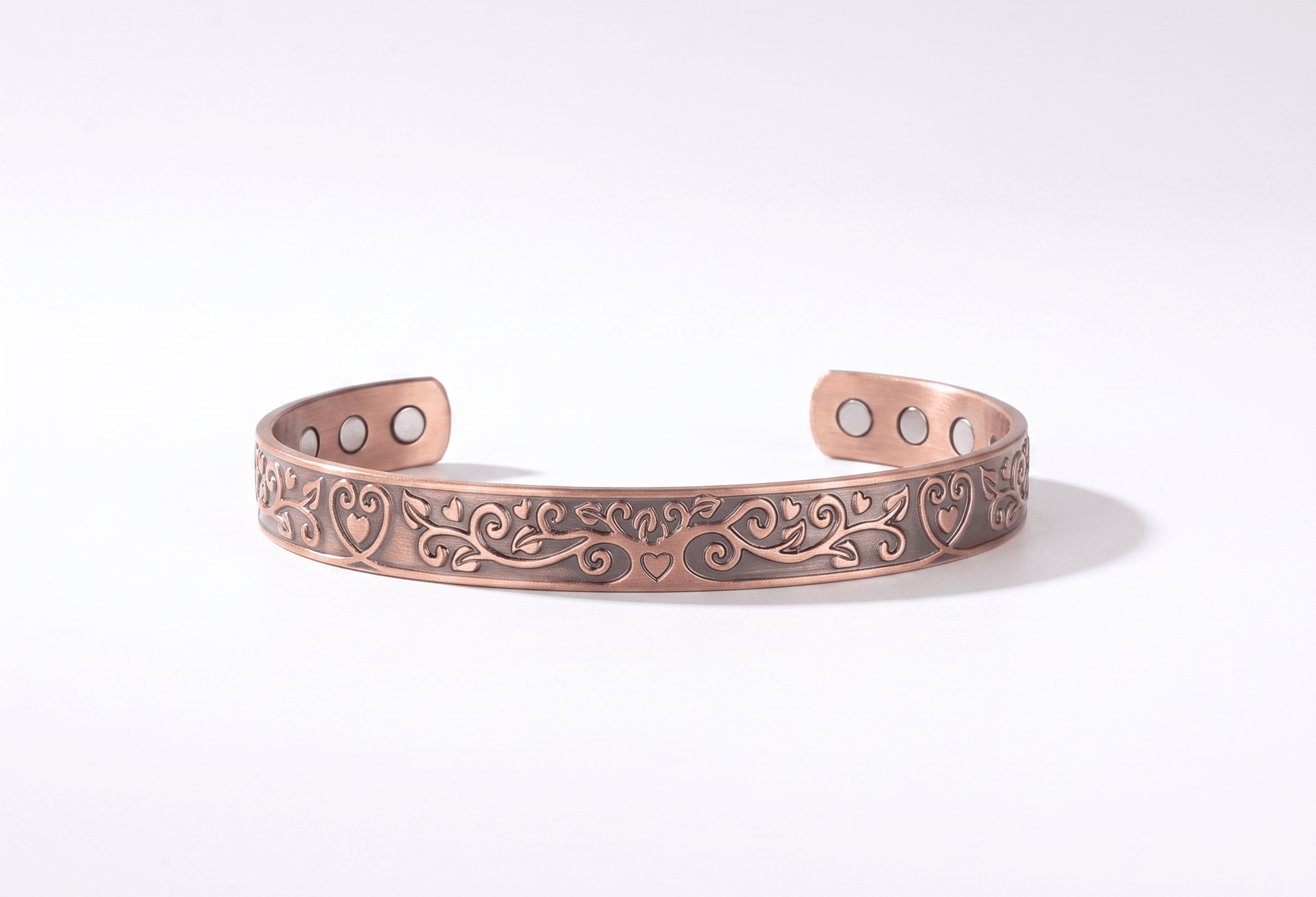 Bio Magnetic Double Heart Ladies Pure Copper Bracelet - Karoo Earth