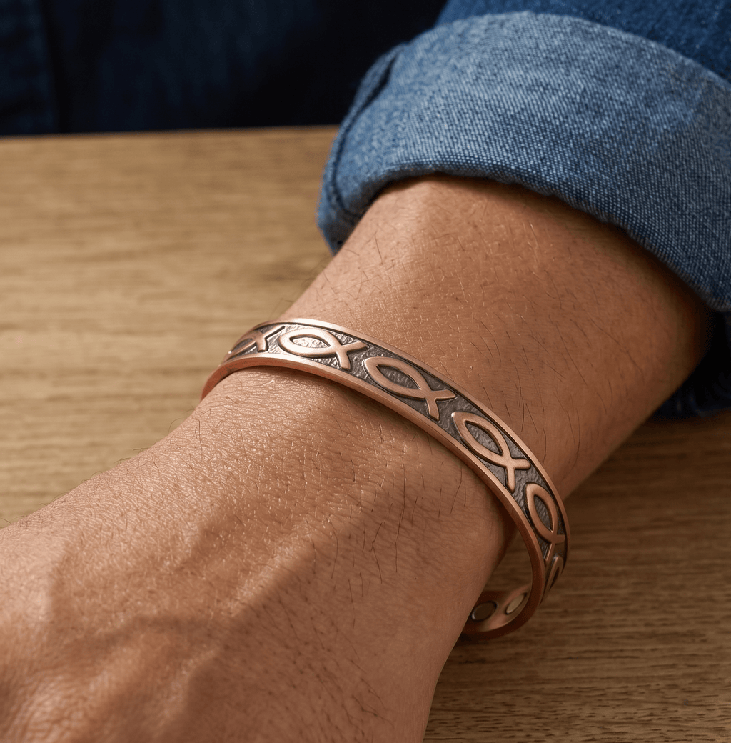 Bio Magnetic Fish Pure Copper Bracelet - Karoo Earth