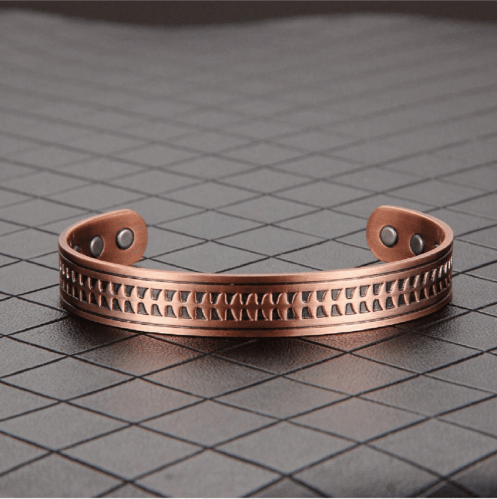 Bio Magnetic Geometric Track Pure Copper Bracelet - Karoo Earth