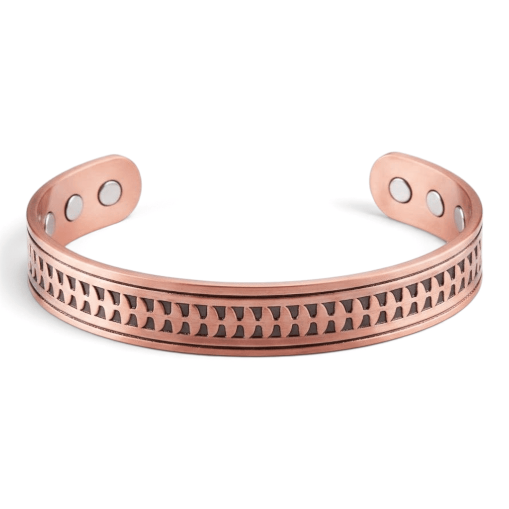 Bio Magnetic Geometric Track Pure Copper Bracelet - Karoo Earth