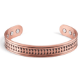 Bio Magnetic Geometric Track Pure Copper Bracelet - Karoo Earth