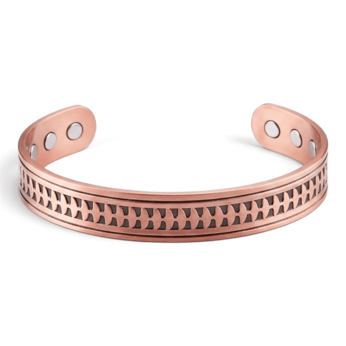 Bio Magnetic Geometric Track Pure Copper Bracelet - Karoo Earth