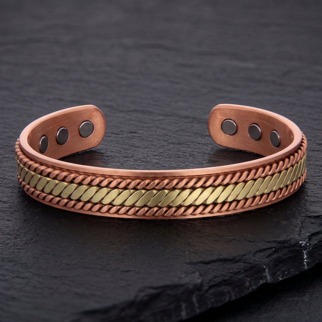 Bio Magnetic Gold Weave Pure Copper Bracelet - Karoo Earth
