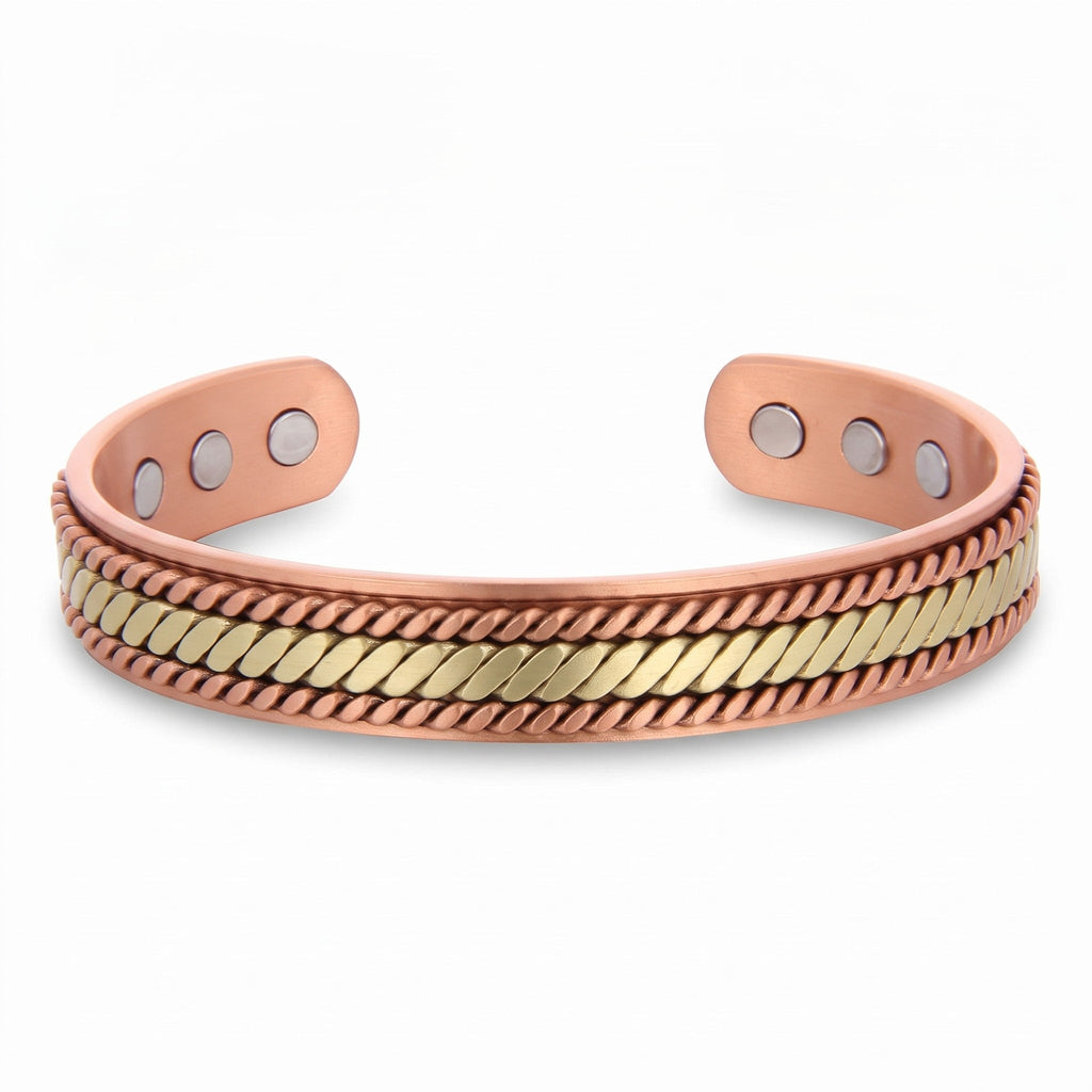 Bio Magnetic Gold Weave Pure Copper Bracelet - Karoo Earth