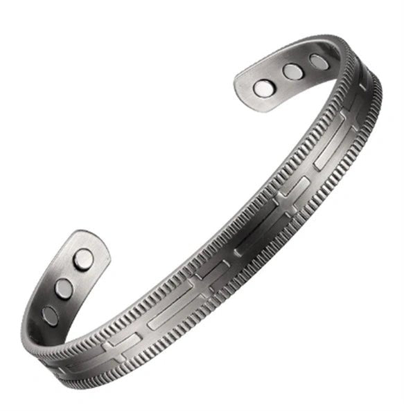 Bio Magnetic Grey Cross Pure Copper Bracelet - Karoo Earth