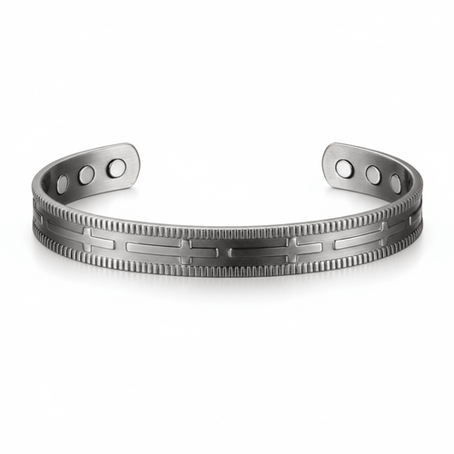 Bio Magnetic Grey Cross Pure Copper Bracelet - Karoo Earth