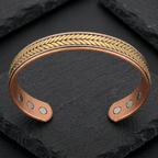 Bio Magnetic Herringbone Two Tone Pure Copper Bracelet - Karoo Earth