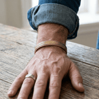 Bio Magnetic Herringbone Two Tone Pure Copper Bracelet - Karoo Earth