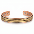 Bio Magnetic Herringbone Two Tone Pure Copper Bracelet - Karoo Earth