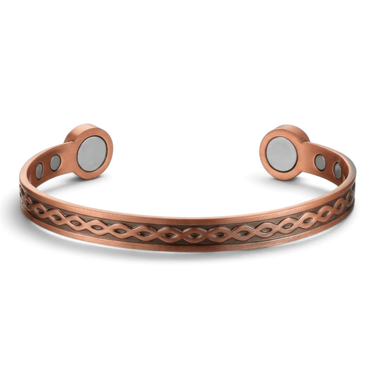Bio Magnetic Link Engraved Pure Copper Bracelet - Karoo Earth