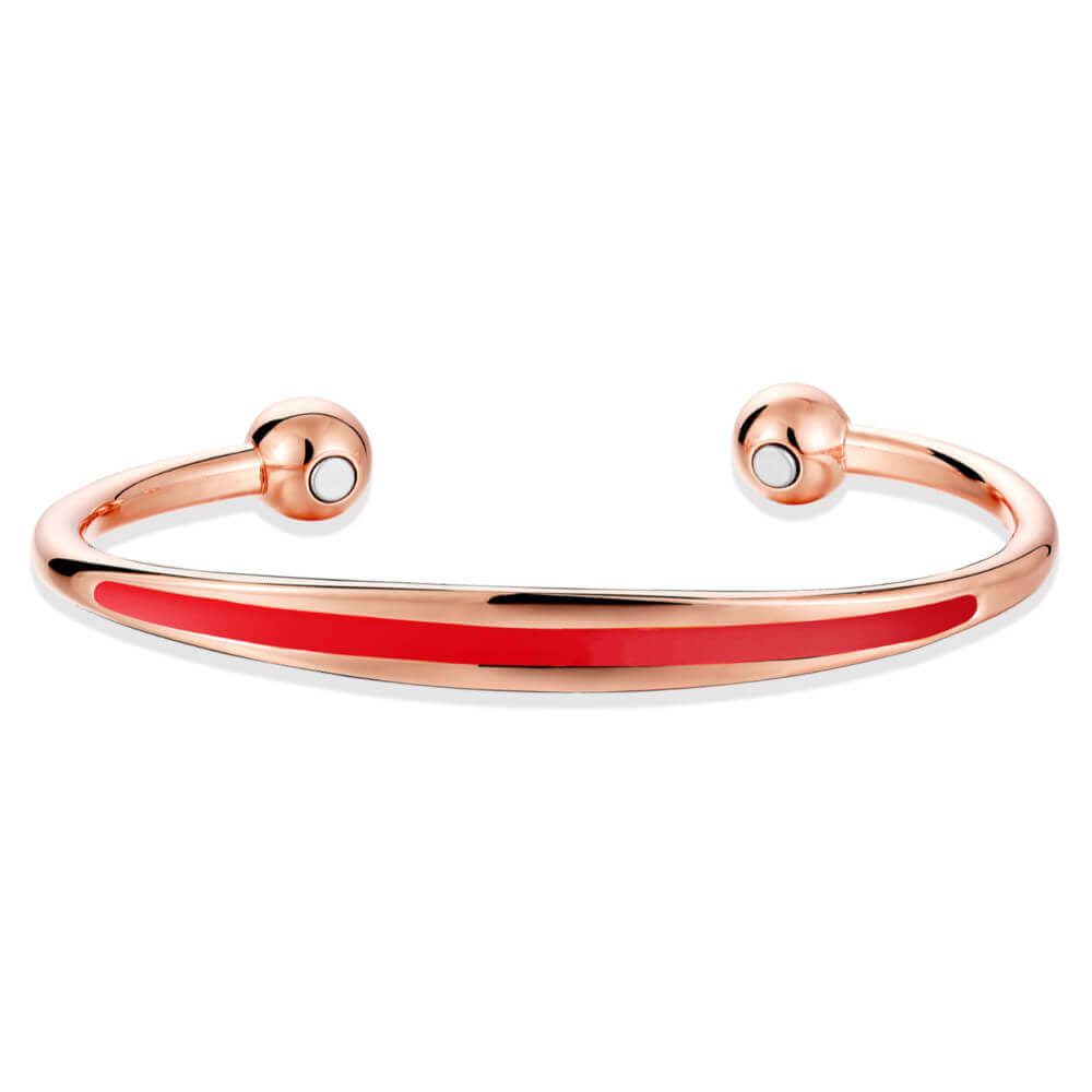 Bio Magnetic Red Stripe Pure Copper Bracelet - Karoo Earth