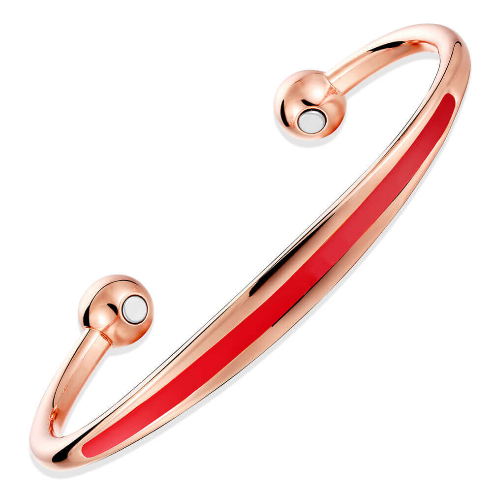 Bio Magnetic Red Stripe Pure Copper Bracelet - Karoo Earth