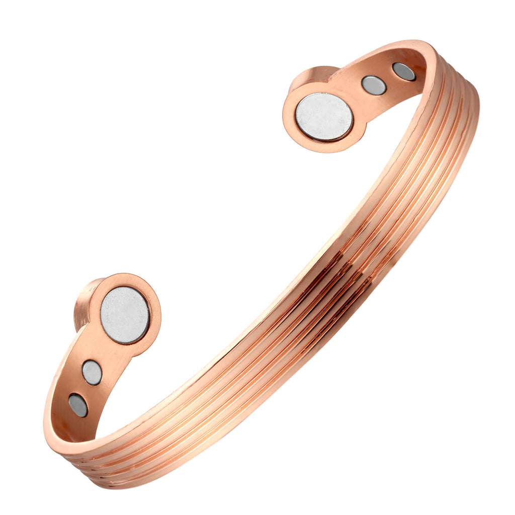 Bio Magnetic Rose Gold Copper Therapy Bracelet - Karoo Earth