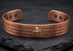 Bio Magnetic Serenity Prayer Engraved Pure Copper Bracelet - Karoo Earth