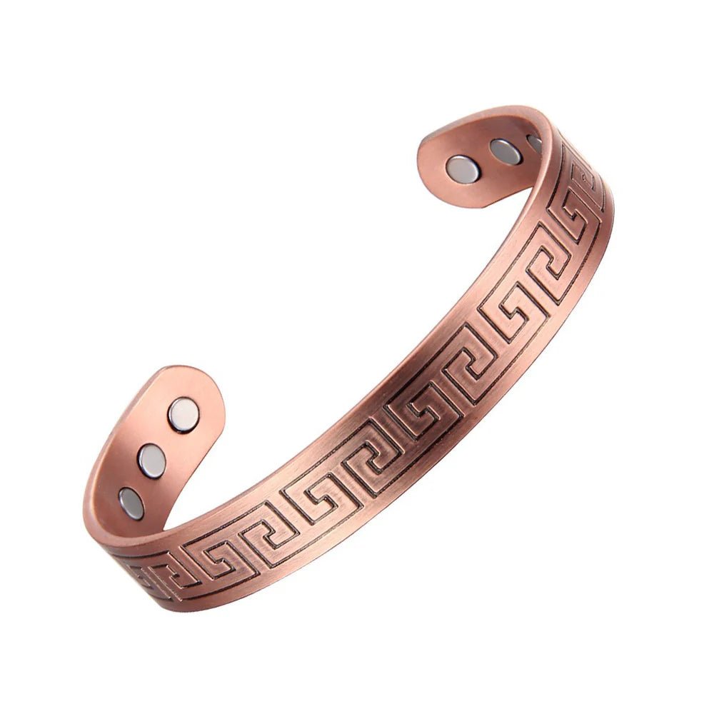 Bio Magnetic Square Design Pure Copper Bracelet - Karoo Earth