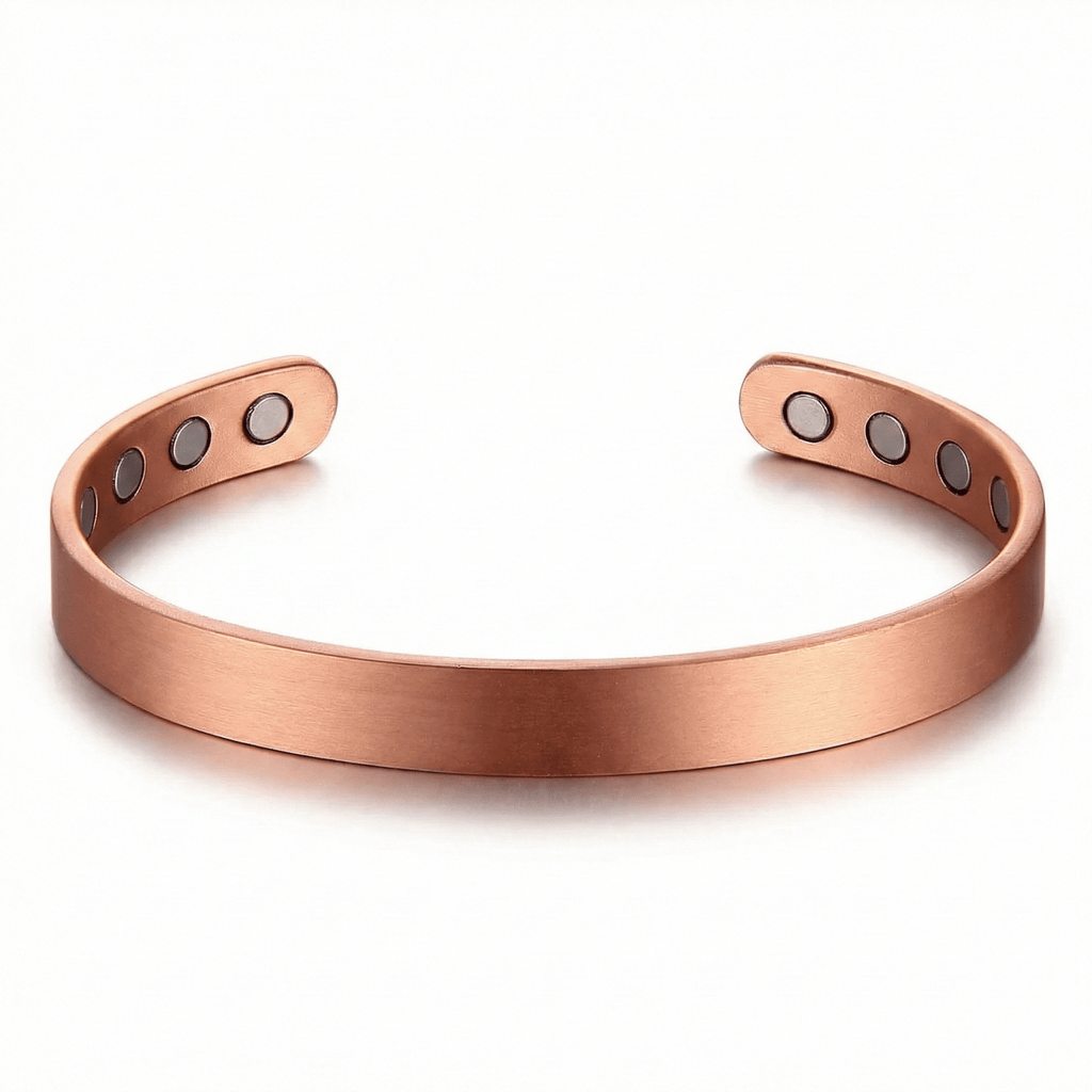 Bio Magnetic Thin Brushed Pure Copper Bracelet - Karoo Earth
