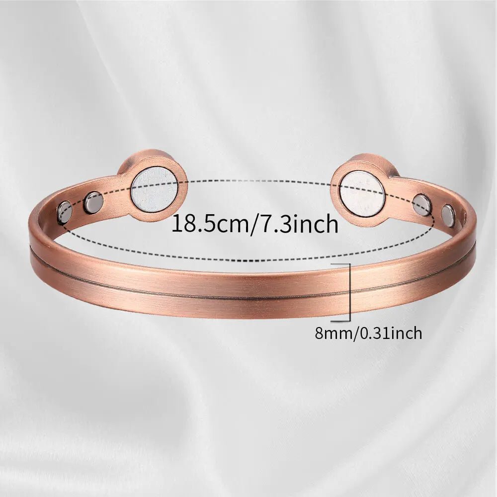 Bio Magnetic Thin Line Pure Copper Bracelet - Karoo Earth