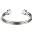 Bio Magnetic Thin Line Silver Electroplated Copper Bracelet - Karoo Earth