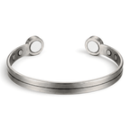 Bio Magnetic Thin Line Silver Electroplated Copper Bracelet - Karoo Earth