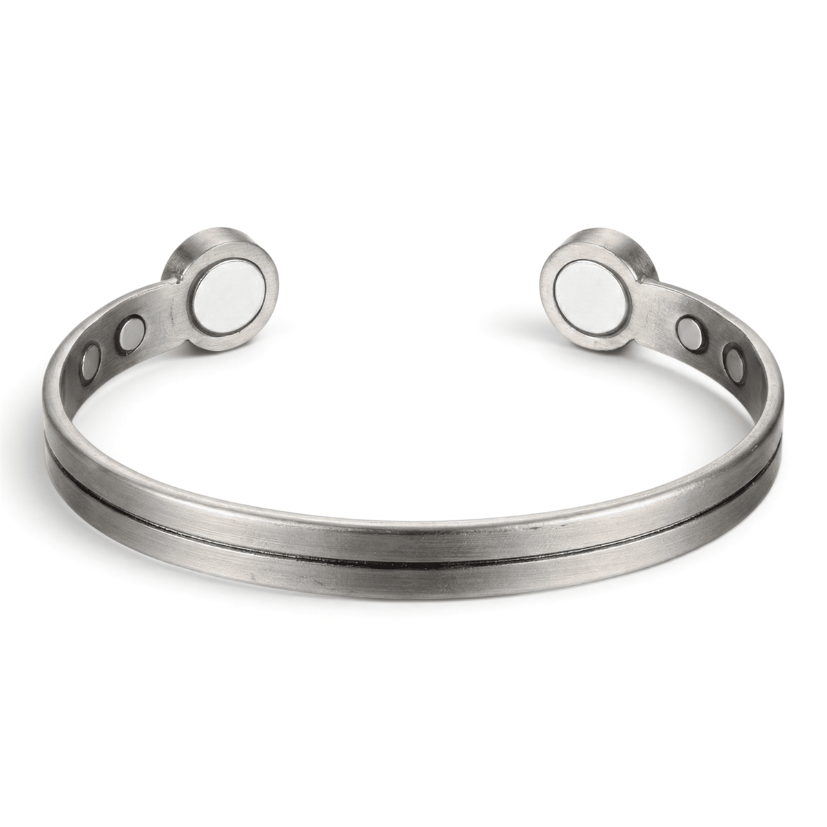 Bio Magnetic Thin Line Silver Electroplated Copper Bracelet - Karoo Earth