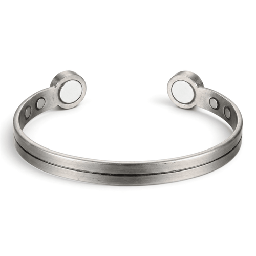 Bio Magnetic Thin Line Silver Electroplated Copper Bracelet - Karoo Earth