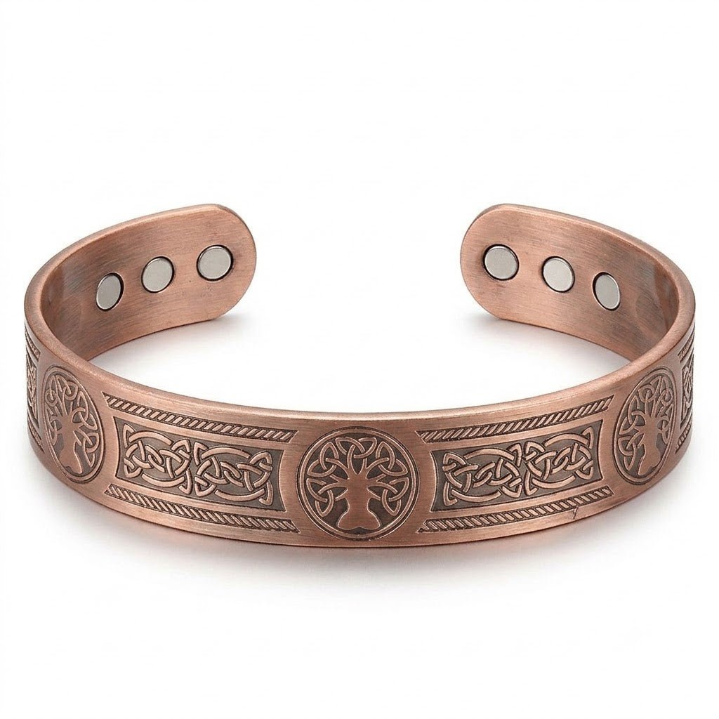 Bio Magnetic Tree of Life Pure Copper Bracelet - Karoo Earth