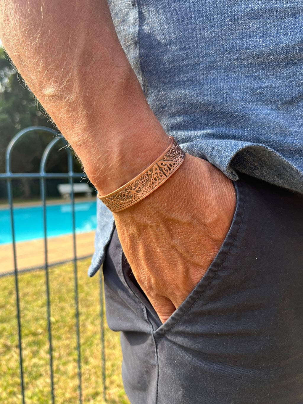 Bio Magnetic Tree of Life Pure Copper Bracelet - Karoo Earth