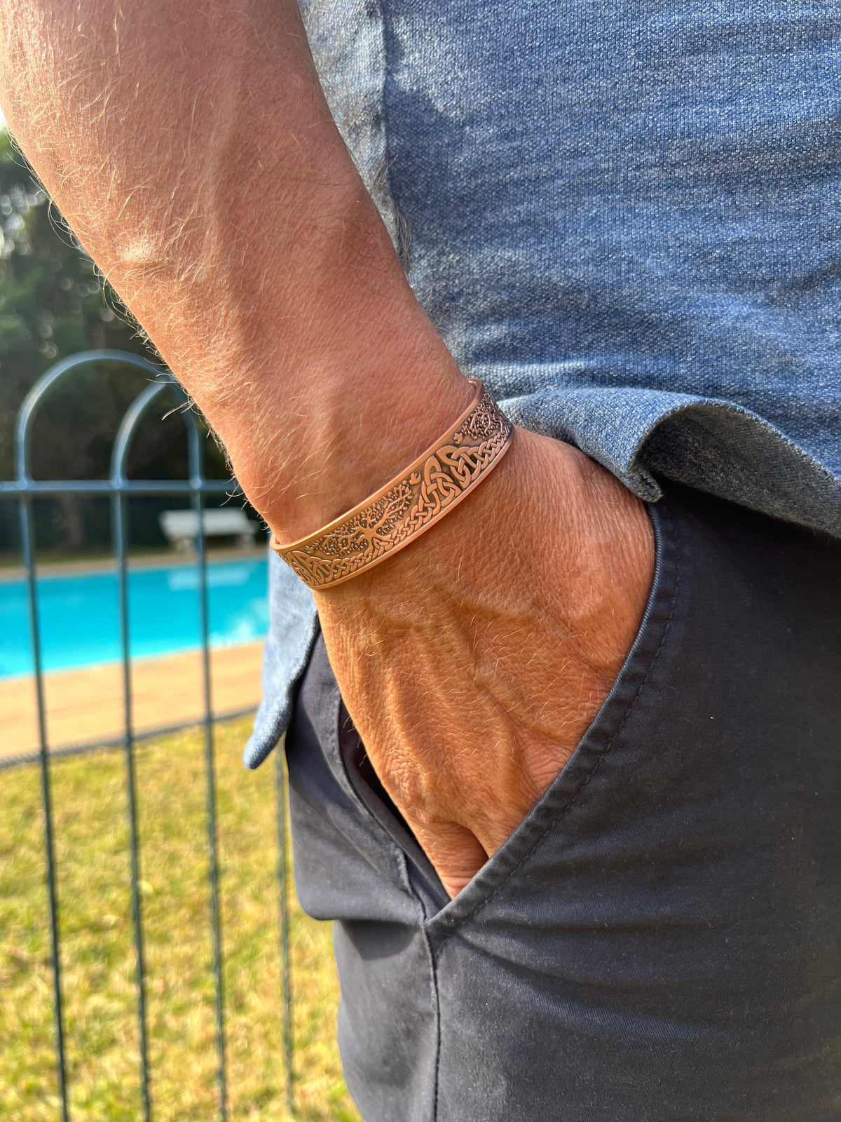 Bio Magnetic Tree of Life Pure Copper Bracelet - Karoo Earth