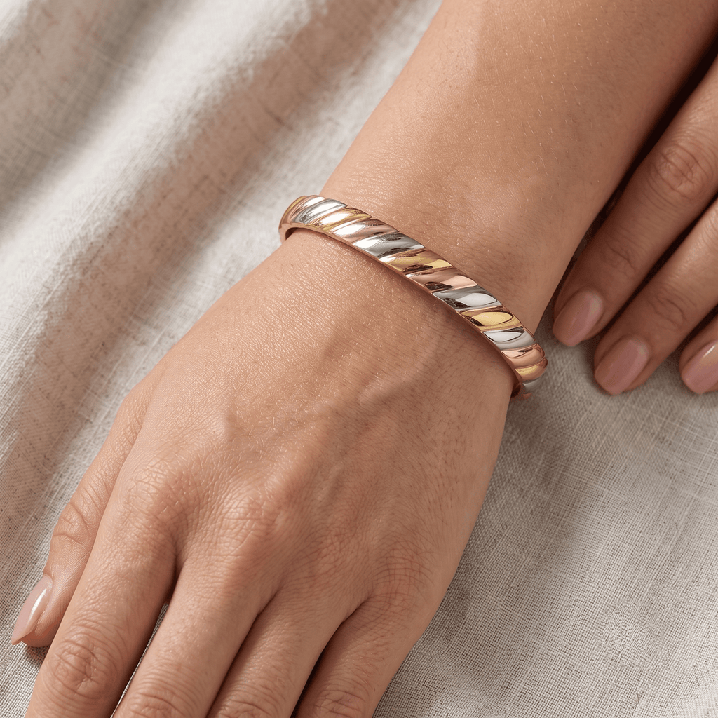 Bio Magnetic Tri-tone Pure Copper Bracelet - Karoo Earth