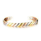Bio Magnetic Tri-tone Pure Copper Bracelet - Karoo Earth