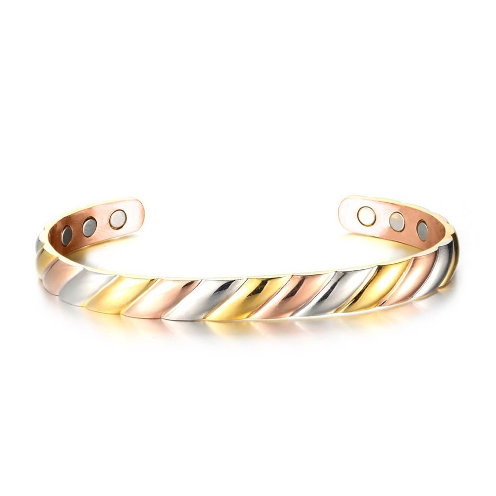 Bio Magnetic Tri-tone Pure Copper Bracelet - Karoo Earth
