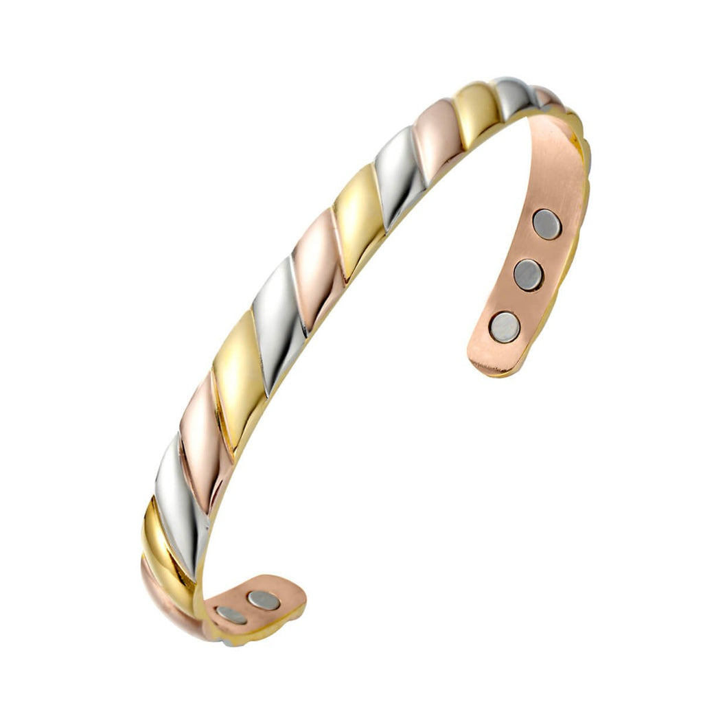 Bio Magnetic Tri-tone Pure Copper Bracelet - Karoo Earth