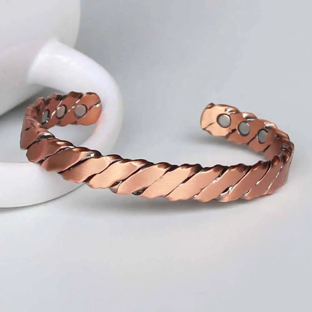Bio Magnetic Twisted Pure Copper Bracelet - Karoo Earth