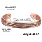 Bio Magnetic Two Tone Pure Copper Bracelet - Karoo Earth