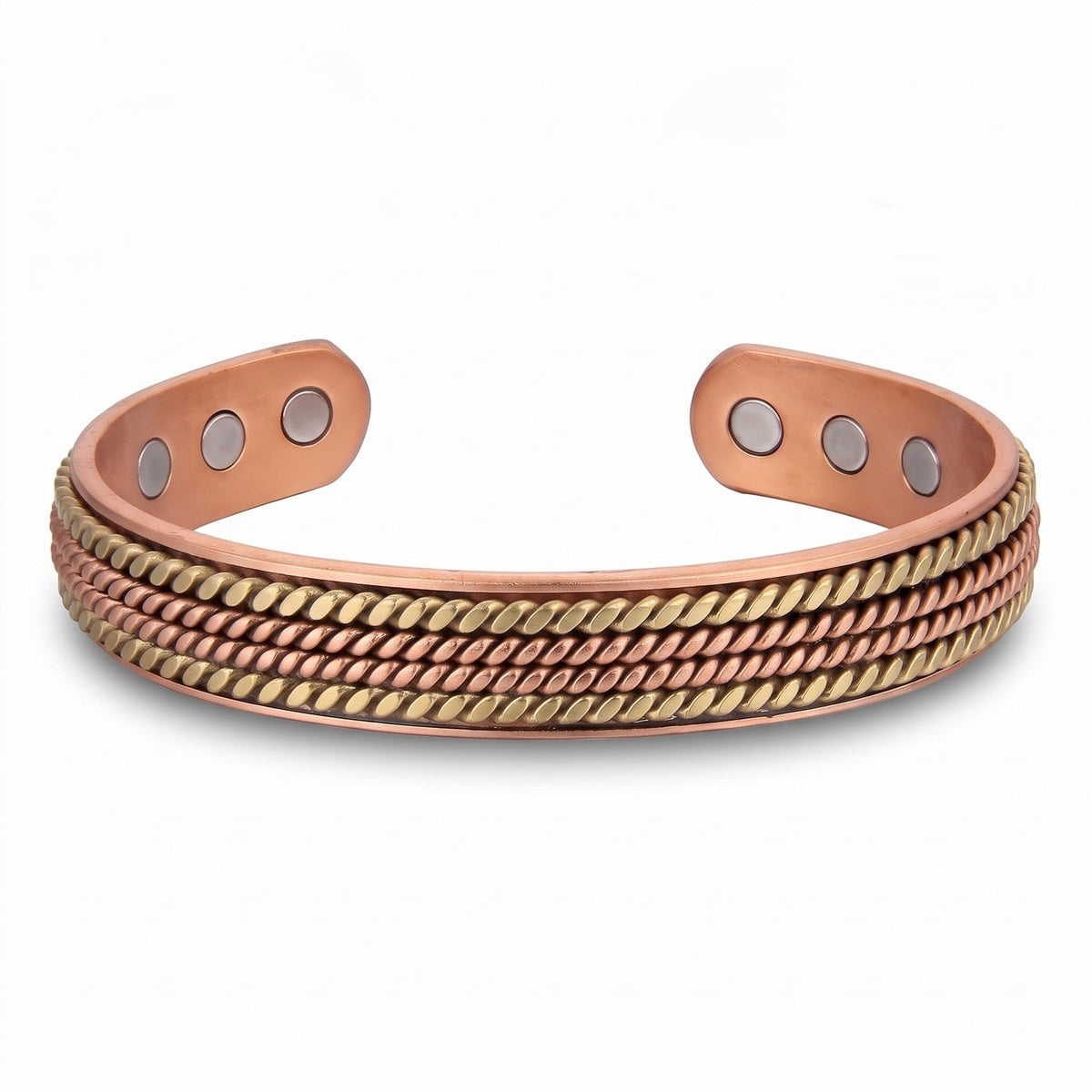 Bio Magnetic Two Tone Pure Copper Bracelet - Karoo Earth