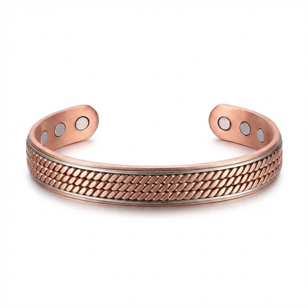 Bio Magnetic Two Tone Pure Copper Bracelet - Karoo Earth
