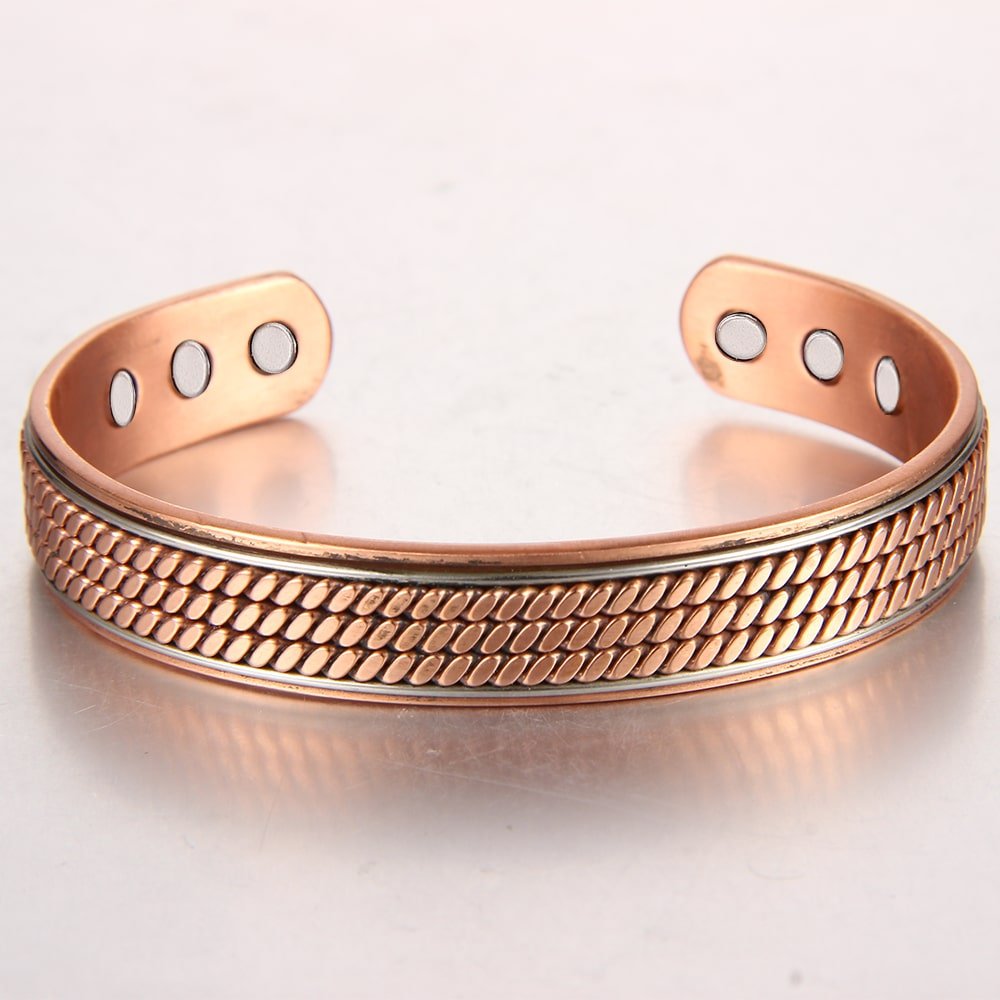Bio Magnetic Two Tone Pure Copper Bracelet - Karoo Earth