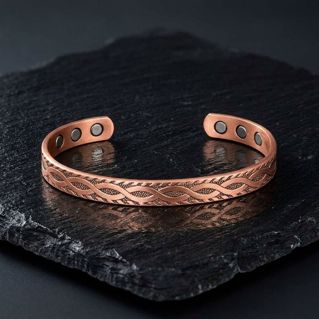 Bio Magnetic Weave Design Pure Copper Bracelet - Karoo Earth