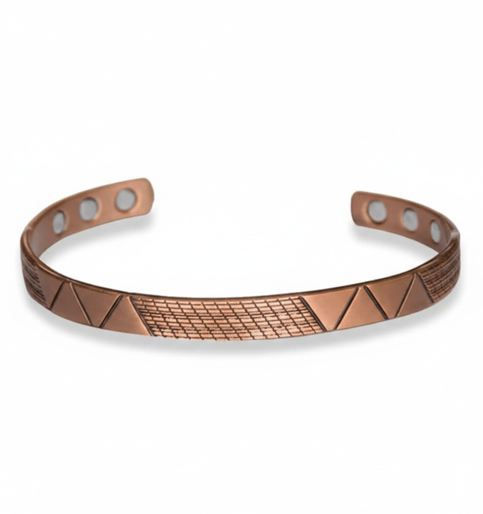 Bio Magnetic Zig - Zag Design Pure Copper Bracelet - Karoo Earth