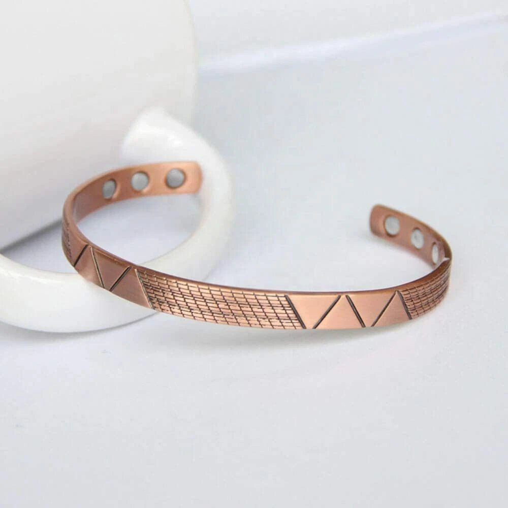 Bio Magnetic Zig - Zag Design Pure Copper Bracelet - Karoo Earth